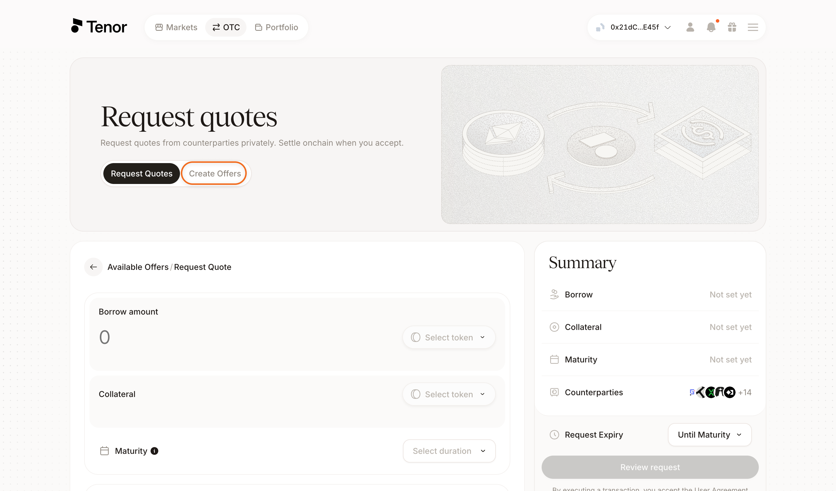 Create Offers tab highlighted at the top of the offer form